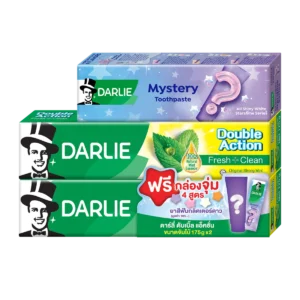 oral-care-0646 ดาร์ลี่ ยาสีฟัน ดับเบิ้ล แอ็คชั่น 175 กรัม 2 กล่อง แถม ยาสีฟัน สตาร์ชายน์ 60 กรัม