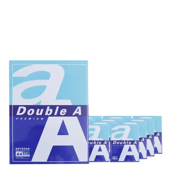ดั๊บเบิ้ล เอ สมุดรายงาน A4 80 แกรม 25 แผ่น x 12