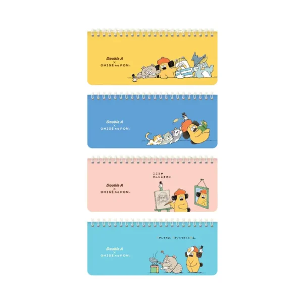 ดั๊บเบิ้ล เอ สมุดสันห่วง 170x70 มม. โอฮิเงะโนะพอน 80 แกรม 60 แผ่น x 6