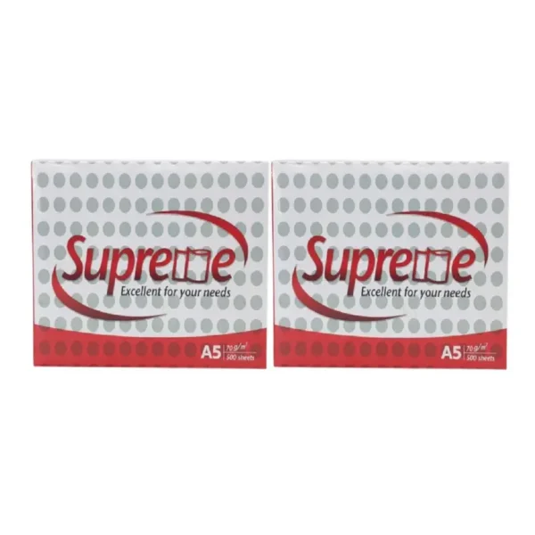 Supreme กระดาษถ่ายเอกสาร 70 แกรม A5 บรรจุ 2 รีม