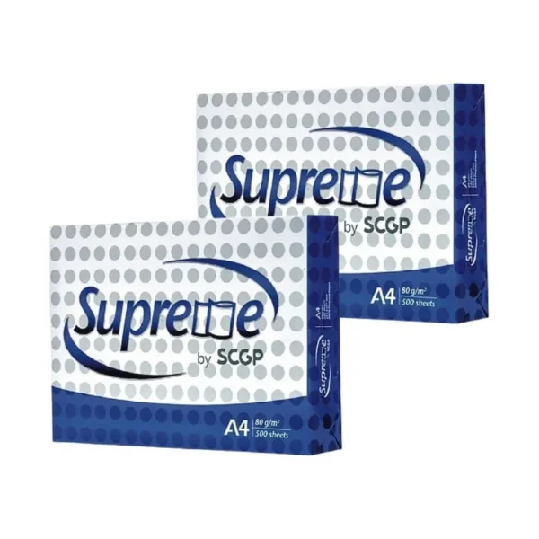 Supreme กระดาษถ่ายเอกสาร 80 แกรม A4 บรรจุ 2 รีม