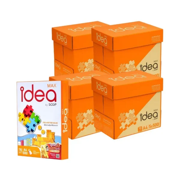 Idea Max กระดาษถ่ายเอกสาร 70 แกรม A4 จํานวน 4 ลัง