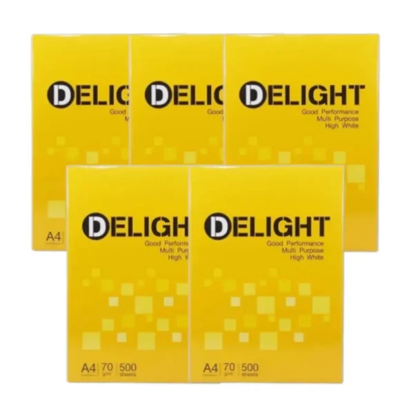 Delight รุ่น Box กระดาษถ่ายเอกสาร 70 แกรม A4 บรรจุ 5 รีม