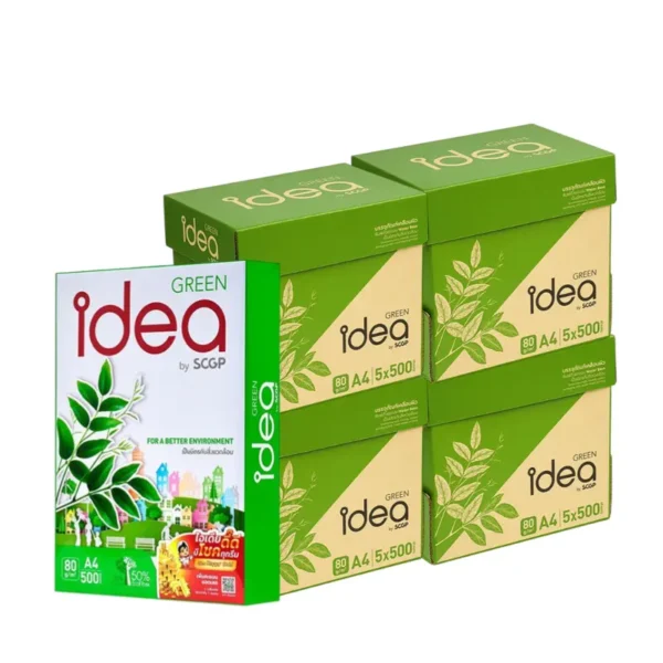 Idea Green กระดาษถ่ายเอกสาร 80 แกรม A4 จํานวน 4 ลัง
