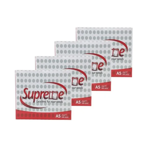 Supreme กระดาษถ่ายเอกสาร 70 แกรม A5 บรรจุ 4 รีม