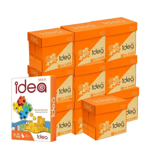 Idea Max กระดาษถ่ายเอกสาร 70 แกรม A4 จํานวน 10 ลัง