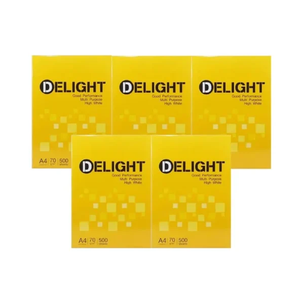 Delight กระดาษถ่ายเอกสาร 70 แกรม A4 บรรจุ 5 รีม