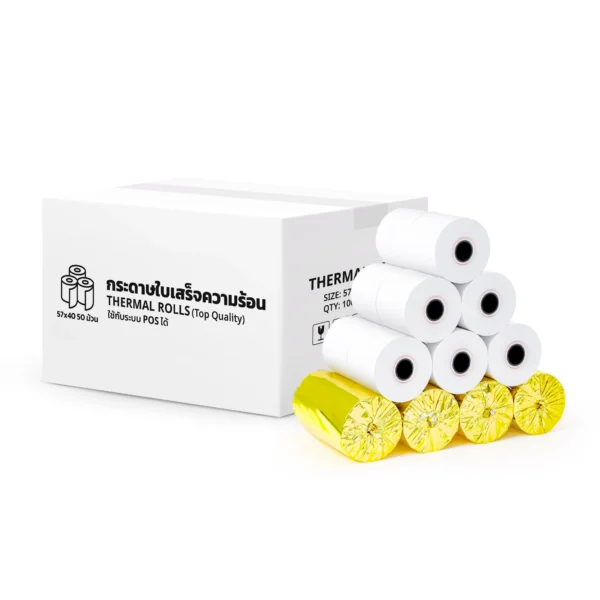 iTCAN กระดาษใบเสร็จ 57x40 50ม้วน กระดาษความร้อน กระดาษบิล Bill Thermal Paper