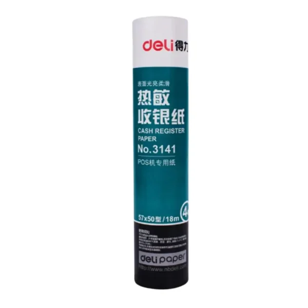 กระดาษใบเสร็จ DELI (Thermal Receipt Paper Roll) 57x50mm