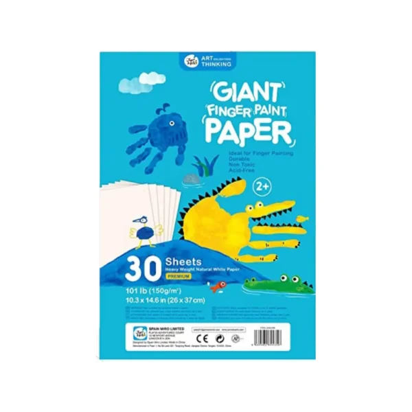 Jarmelo (Joan Miro) Giant Finger Paint Paper 30 Sheets กระดาษวาดภาพสําหรับเล่นคู่สี Finger Paint