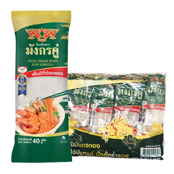 pasta-noodles-0048 มังกรคู่ วุ้นเส้น เกรดA 40 ก. x 10