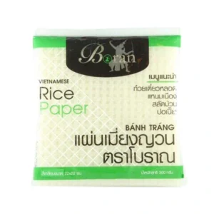 pasta-noodles-0051 โบราณ แผ่นใบเมี่ยงเวียดนามสี่เหลี่ยม 22 ซม. 300 ก.