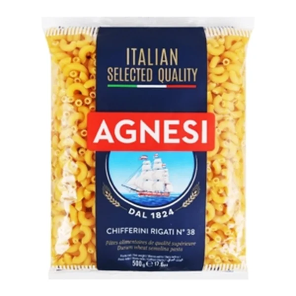 pasta-noodles-0100 แอคเนซี ชิฟเฟอรินี ริกาติ เบอร์ 38 500 ก.
