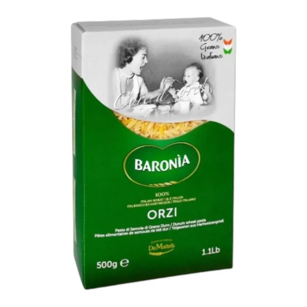 BARONIA ORZI(Riso) Pasta 500gr/โบโลเนีย ออร์ซี่ พาสต้า (เส้นพาสต้า) 500g