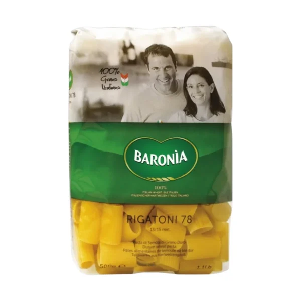 BARONIA Rigatoni Pasta 500gr/โบโลเนีย ริกาโตนี่ พาสต้า (เส้นพาสต้า) 500g