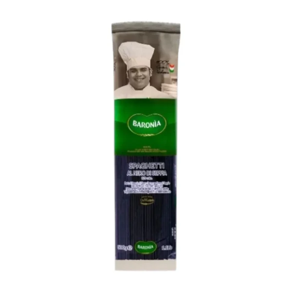 pasta-noodles-0152 BARONIA Spaghetti Nero de Seppia Pasta 500gr/โบโลเนีย สปาเก็ตตี้ เนโร ดิ เซปเปีย พาสต้า (เส้นพาสต้าหมึกดํา) 500g