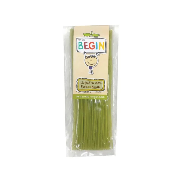 pasta-noodles-0165 Begin Baby สปาเก็ตตี้ผสมผักโขม กลูเทนฟรี ทําจากข้าว100% 150 กรัม