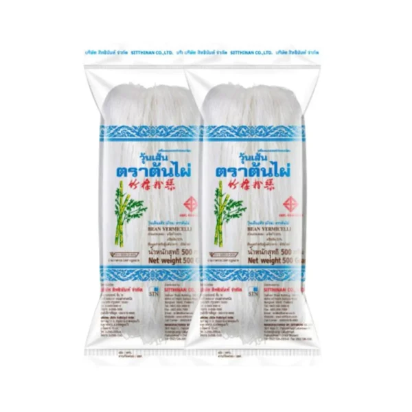 [2 ชิ้น] วุ้นเส้นต้นไผ่ ขนาด 500 กรัม วุ้นเส้นถั่วเขียว Bamboo Brand Bean Vermicelli