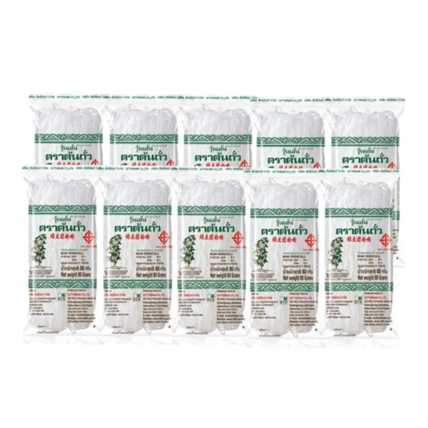 [2 แพ็ค] วุ้นเส้นต้นถั่ว (ม้วน) ขนาด 80 กรัม X 5 วุ้นเส้นถั่วเขียว Bean Brand Bean Vermicelli