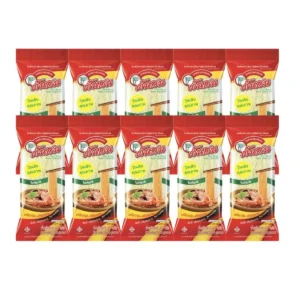 [2 แพ็ค] วุ้นเส้นต้นสน (ไม่ฟอกสี) ขนาด 80 กรัม X 5 Pine Brand Mung Bean Vermicelli (Unbleached)