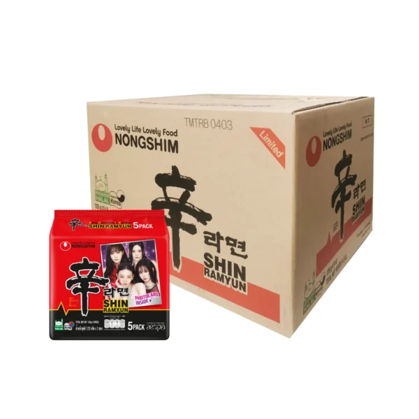 [ขายยกลัง] [แพ็คเกจ aespa] Shin Ramyun ชินรามยอน นู้ดเดิ้ล ซุป (บะหมี่กึ่งสําเร็จรูปพร้อมซองเครื่องปรุงรสเผ็ด) [สุ่มลาย]
