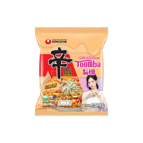 [ซองเดียว] [แพ็คเกจ aespa] TOOMBA Nongshim Shin ramyun stir fry Toomba (นงชิม ชินรามยอน ทูมบ้า) [สุ่มลาย]