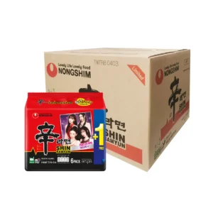 [ยกลัง แพ็ค 5+1 ซอง มีการ์ด] ชิน รามยอน นงชิม นู้ดเดิ้ล ซุป - Shin Ramyun Nongshim Noodle Soup (1 ลัง 48 ซอง)