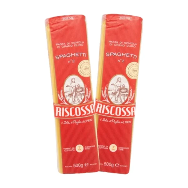 [แพ็กคู่] ริสคอสซ่า เส้น สปาเก็ตตี้ เบอร์ 2 500 กรัม RISCOSSA Spaghetti #2 (RI01)