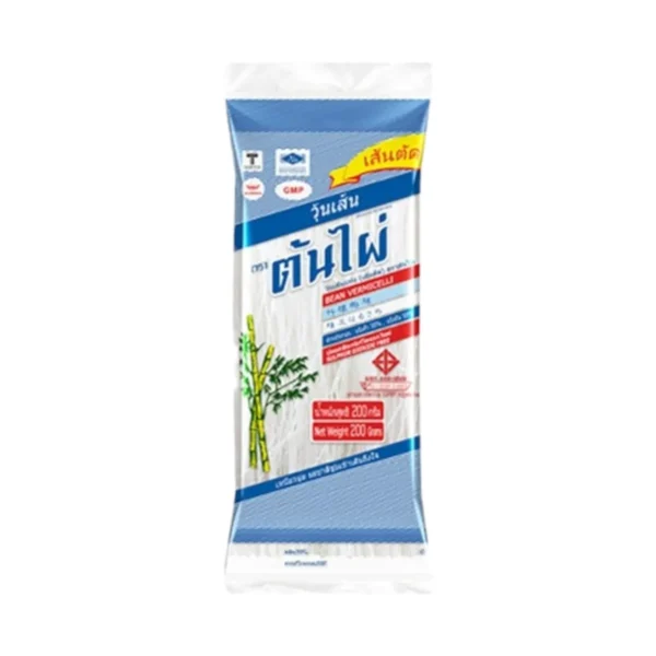 pasta-noodles-0216 วุ้นเส้นต้นไผ่ (เส้นตัด ขนาด 200 กรัม) วุ้นเส้นถั่วเขียว Bamboo Brand Bean Vermicelli