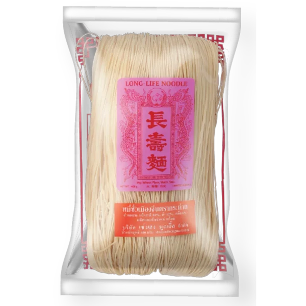 หมี่ซั่วเมืองจีน 400 กรัม 1ห่อ ตรากระต่าย - Chinese Noodles Rabbit Brand หมี่ซั่วเจ ไม่ใส่วัตถุกันเสีย อายุ 18 เดือน