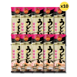 อุด้งเส้นแบนแห้ง 200 กรัม 10ห่อ ตรากระต่าย - Udon Noodles เส้นเหนียวนุ่ม สไตล์ญี่ปุ่น ไม่ใส่วัตถุกันเสีย