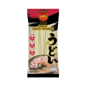 อุด้งเส้นแบนแห้ง 400 กรัม 1 ห่อ ตรากระต่าย - Udon Noodles  เส้นเหนียวนุ่ม สไตล์ญี่ปุ่น สินค้าเจ