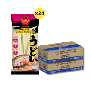 อุด้งเส้นแบนแห้ง 400 กรัม ยกลัง 24 ห่อ ตรากระต่าย - Udon Noodles เส้นเหนียวนุ่ม สไตล์ญี่ปุ่น ไม่ใส่วัตถุกันเสีย