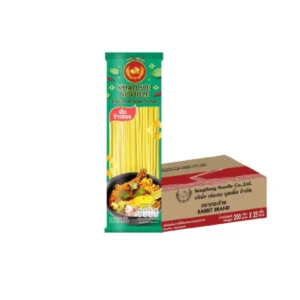 เส้นข้าวซอยเหลืองสูตรขมิ้น 200 กรัม 25 ห่อ - Khao Soi Noodles (Turmeric) ยกลัง ตรากระต่าย ไม่ใส่วัตถุกันเสีย สินค้าเจ