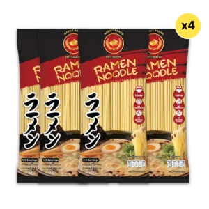 เส้นราเมน 400 กรัม 4ห่อ ตรากระต่าย - Ramen Noodles เส้นเหนียวนุ่ม สไตล์ญี่ปุ่น ไม่ใส่วัตถุกันเสีย เจ