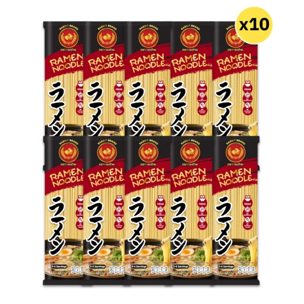 เส้นราเมน ตรากระต่าย 200 กรัม 10 ห่อ สุดคุ้ม เส้นเหนียวนุ่ม สไตล์ญี่ปุ่นแท้ - Ramen Noodles