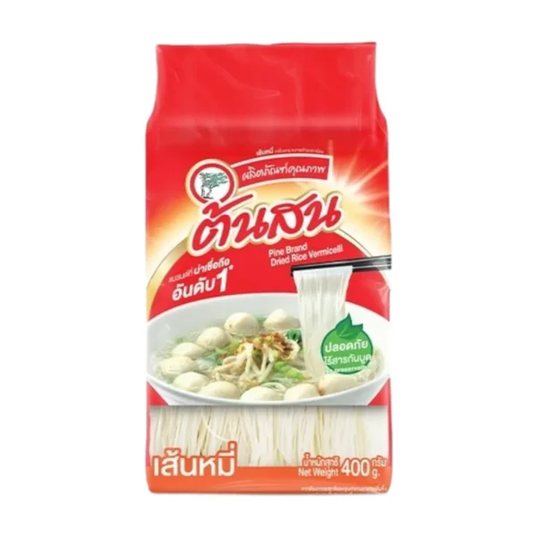 เส้นหมี่ต้นสน ขนาด 400 กรัม PINE BRAND PREMIUM DRIED RICE VERMICELLI
