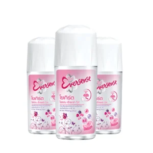 [แพ็ค3] Eversense เอเวอร์เซ้นส์ โรลออน เอ็กซ์ตร้า ไวท์ โยเกิร์ต 45 มล. x3, สีชมพู