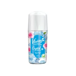 perfume-cologne-0140 Vivite วีไวต์ ไวท์เทนนิ่ง โรลออน คริสตัล ไวท์ 45 มล. x1, สีฟ้า, รักแร้เนียนไบรท์ โรลออนระงับกลิ่นตัว 48 ชม.