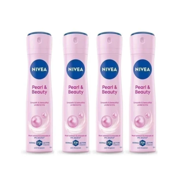 นีเวีย สเปรย์ เพิร์ล แอนด์ บิวตี้ 150 มล. 4 ชิ้น