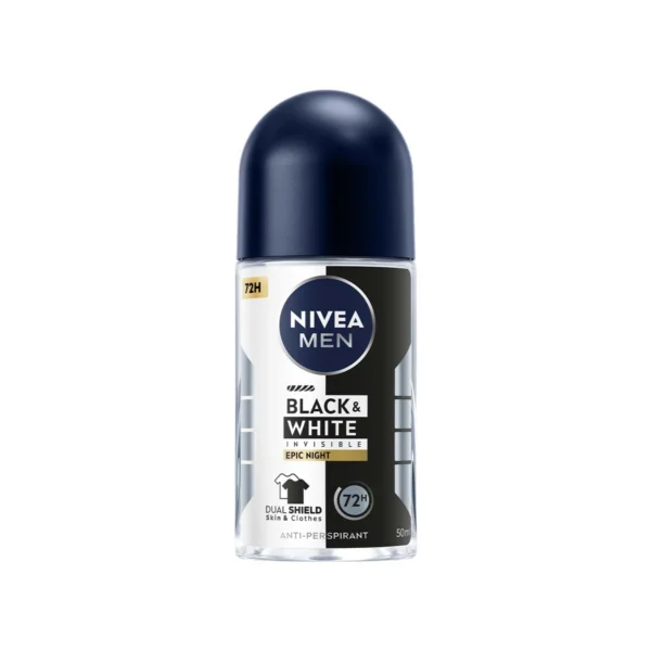 perfume-cologne-0190 นีเวีย เมน แบล็ค แอนด์ ไวท์ อินวิซิเบิ้ล อีพิค ไนท์ โรลออน 50 มล. NIVEA