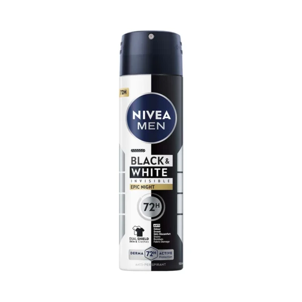 นีเวีย เมน แบล็ค แอนด์ ไวท์ อินวิซิเบิ้ล อีพิค ไนท์ สเปรย์ 150 มล. NIVEA