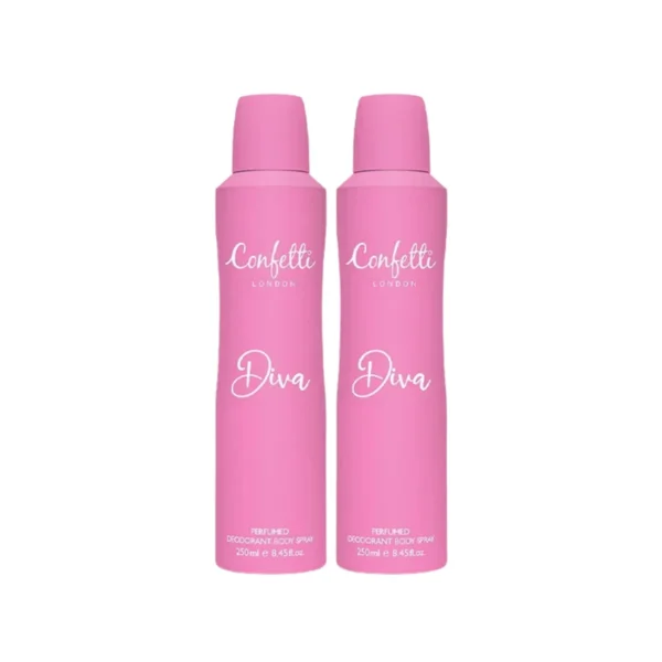 [ซื้อ1แถม1] Confetti London Body Spray-Diva 250ml /คอนเฟตติ ลอนดอน บอดี้ สเปรย์ -ดีว่า 250มล.
