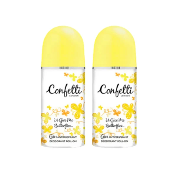 [ซื้อ1แถม1] Confetti Roll On - U Give Me Butterflies 50ml / คอนเฟตติ โรลออน - ยู กิฟ มี บัตเตอร์ฟลายส์ 50มล.