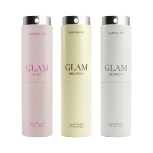 perfume-cologne-0309 Madame Fin -โปรโมชั่นน้ําหอมGlam ขนาด 15 ml. 3 ขวด มินิแกลมเทา,ชมพู,ทอง