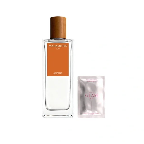 perfume-cologne-0341 Madame Fin น้ําหอมชายคอลเลคชั่น Element Of Energy กลิ่นSUN(ชายส้ม) ขนาด 50ml. 1 ขวด +โลชั่นขนาดพกพา ขนาด 10ml 1 ซอง(คละ)