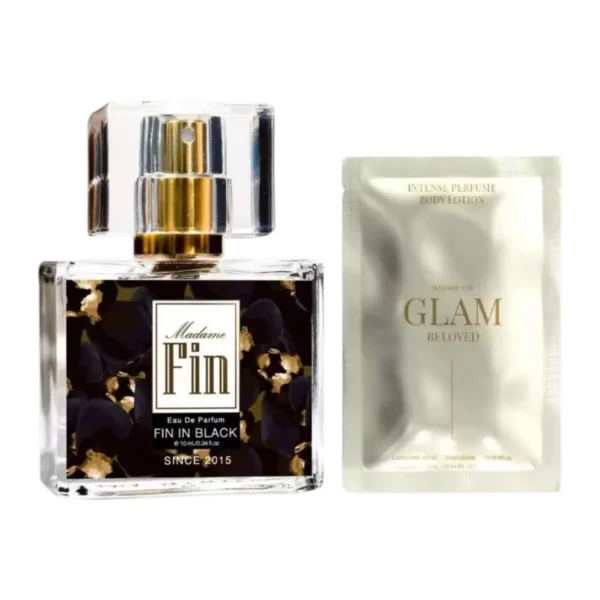 perfume-cologne-0344 Madame Fin น้ําหอมมาดามฟินรุ่นคลาสสิคขนาด 10 ml. 1 ขวด+โลชั่นขนาดพกพา ขนาด 10ml 1 ซอง (คละ) น้ําหอมดํา 10ml.