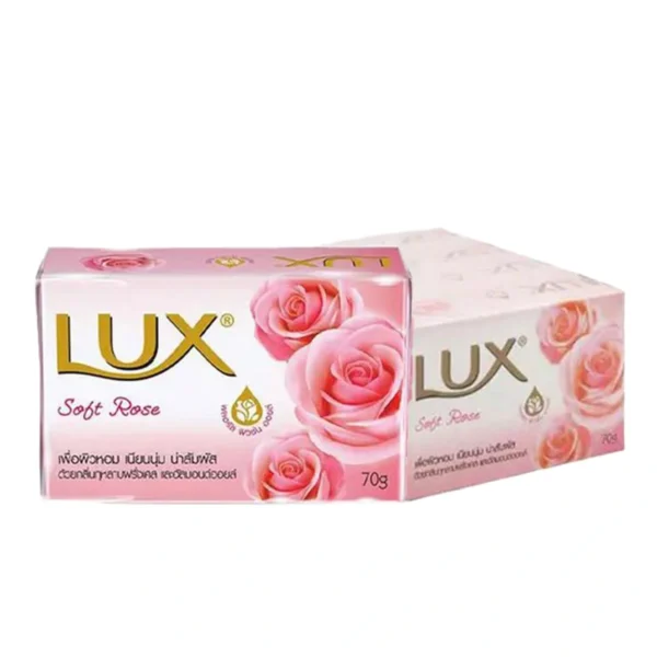 ลักส์ สบู่ก้อน ซอฟท์โรสชมพู 70 ก. x 4