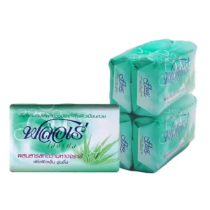 personal-care-0028 ฟลอเร่ เฮอร์บัล สบู่ก้อนสมุนไพร สูตรผสมสารสกัดว่านหางจระเข้ 80 ก. x 4