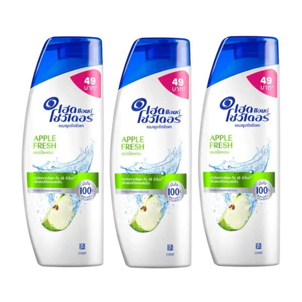 personal-care-0033 เฮดแอนด์โชว์เดอร์ แชมพู แอปเปิ้ล 120 มล. x 3
